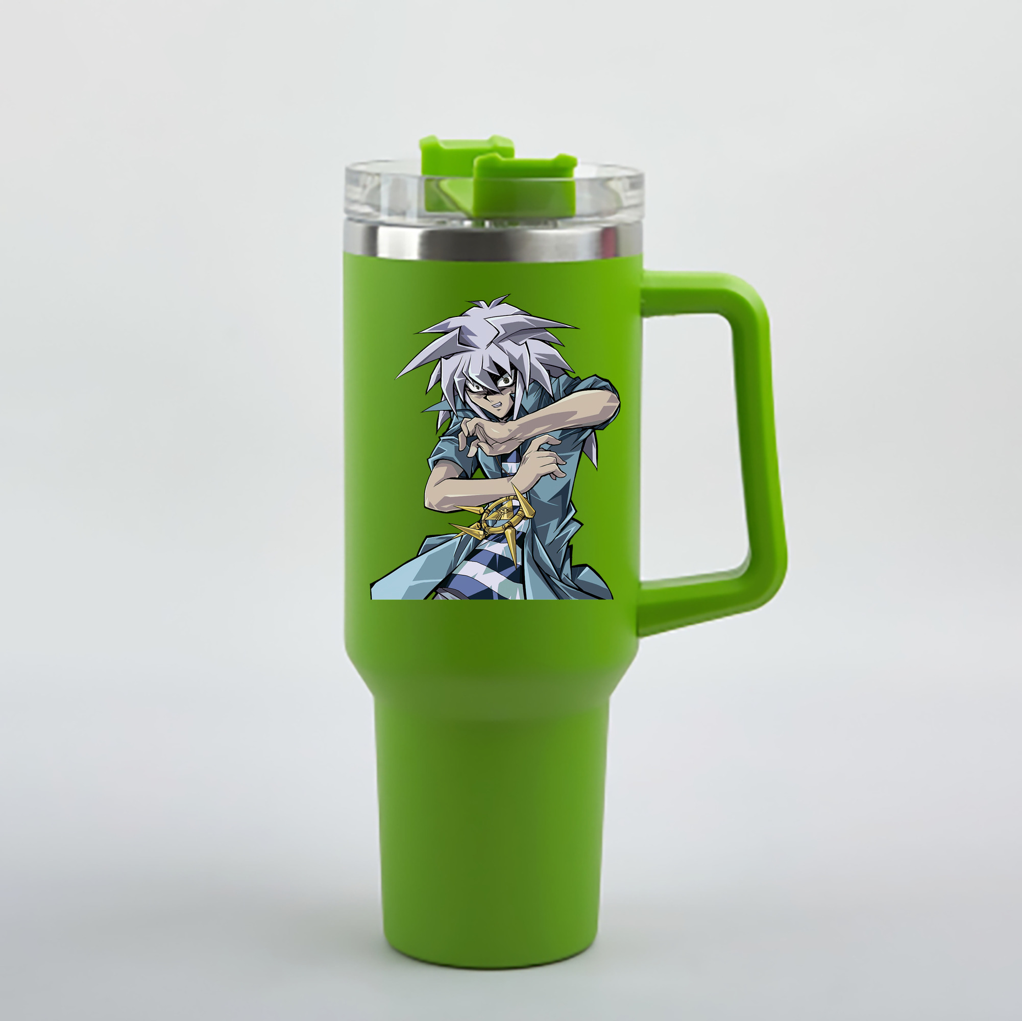 （画像用） 遊☆戯☆王 Yu-Gi-Oh! 1200mL車用タンブラー - クリスタルステッカー（プラスチックストロー付き）